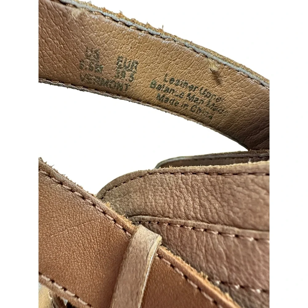 Sam Edelman Vermont Tan Leather Fringe Tassel Block Heel Sandals Womens 9.5